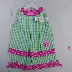 NWT plaid top and bottom set brand new